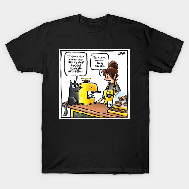 Cat Cafe T-Shirt by Grasdal